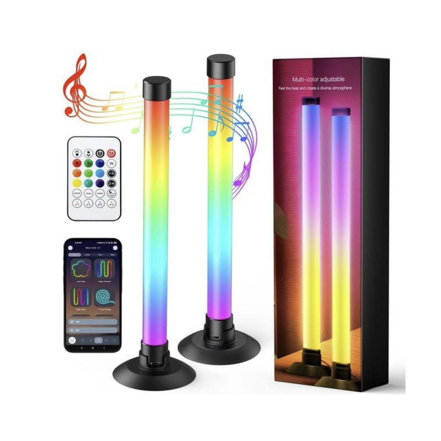 Set 2 Lămpi de Birou RGB